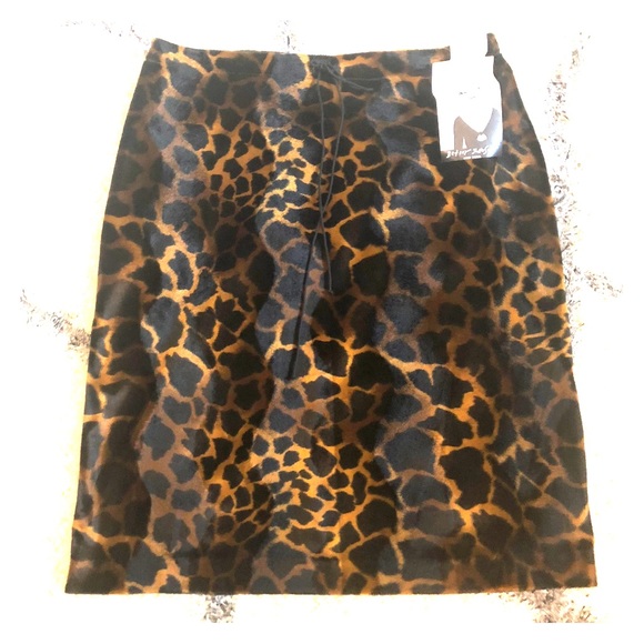 Betsey Johnson vintage leopard print skirt size L - Picture 1 of 3